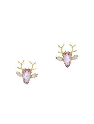 pink brass studs earring - 16649345 - Standard Image - 2