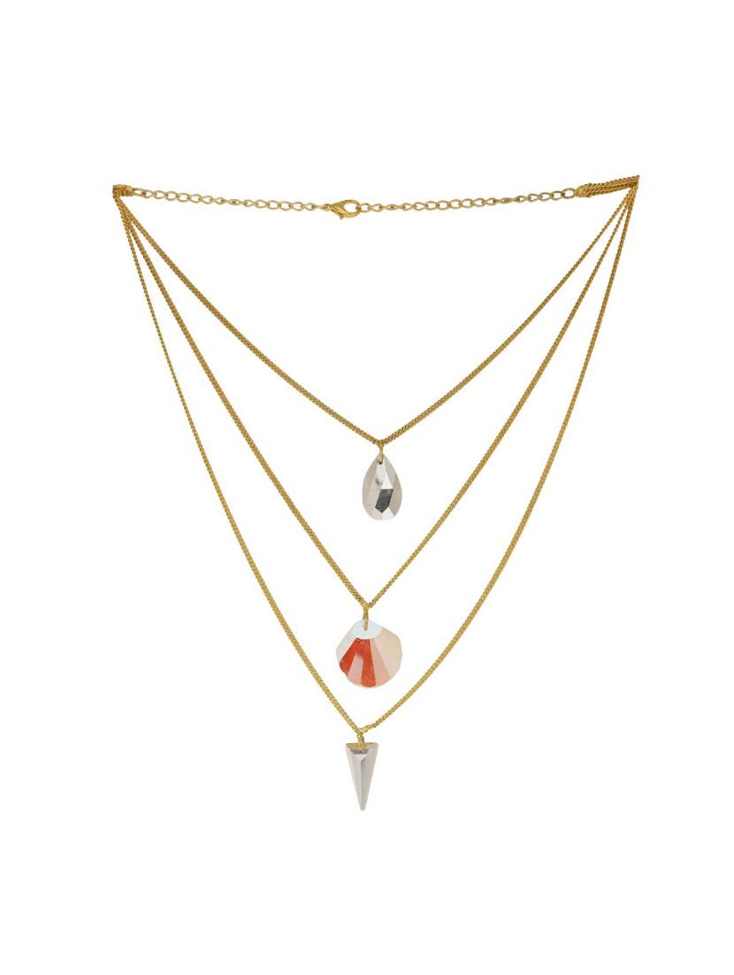 multi colored brass chain necklace - 16649367 - Zoom Image - 2