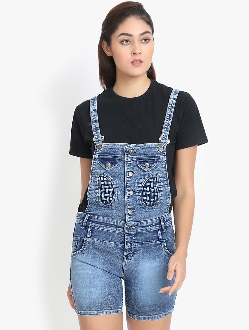 stone washed denim dungaree - 16649368 - Zoom Image - 1