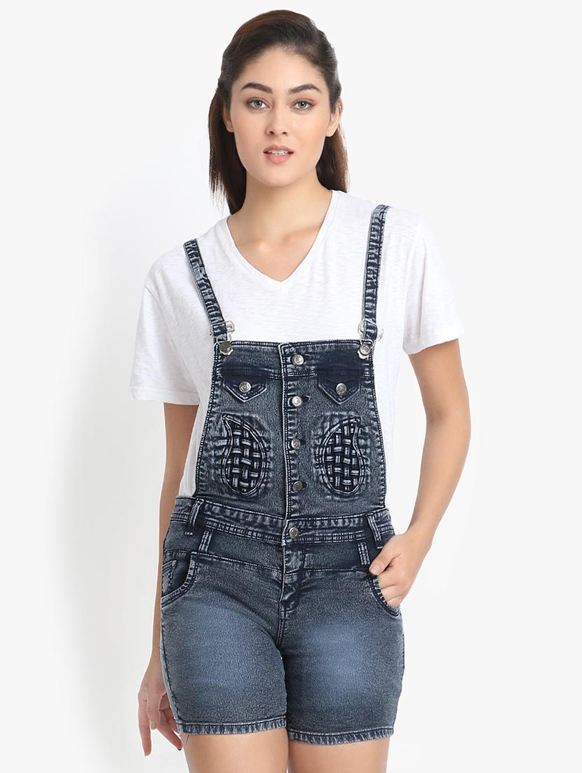 stone washed denim dungaree - 16649369 - Zoom Image - 1