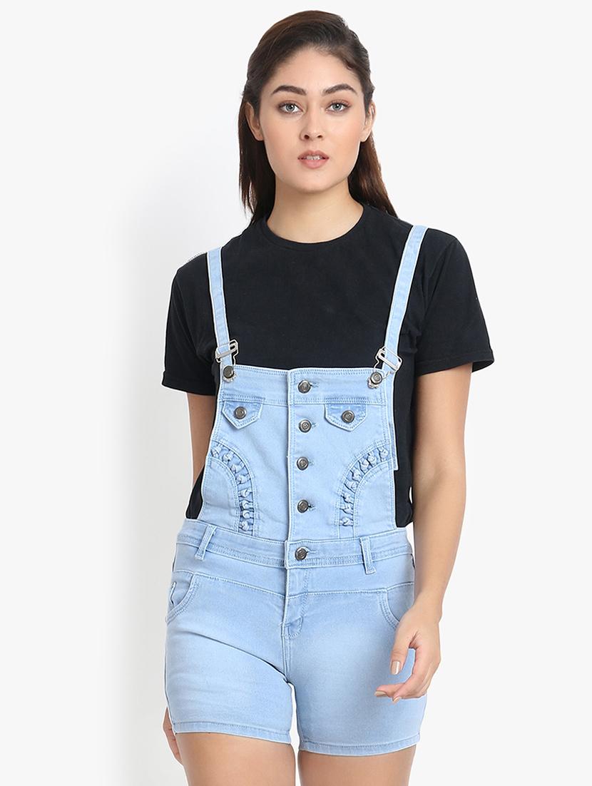 stone washed denim dungaree - 16649370 - Zoom Image - 1
