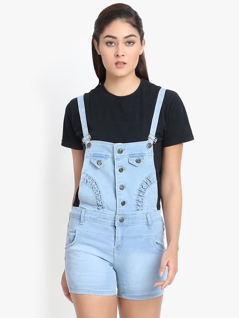 stone washed denim dungaree - 16649373 - Zoom Image - 1