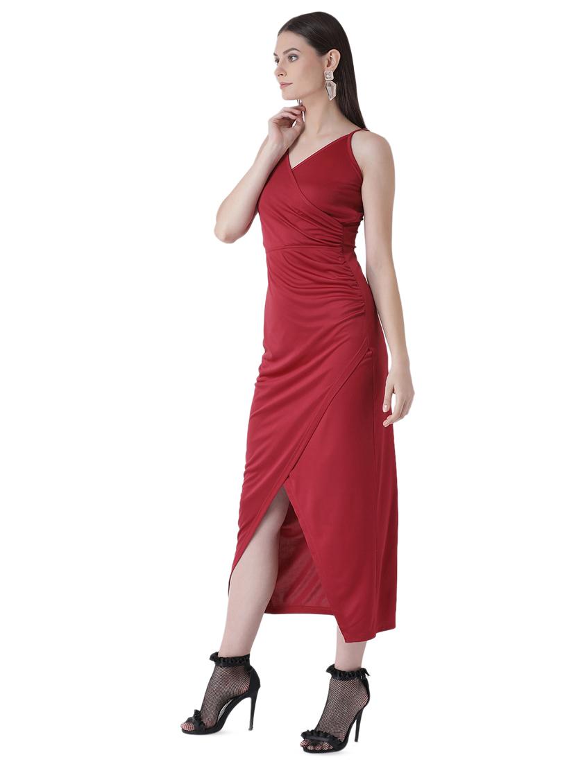 criss cross tie up back wrap dress - 16649453 - Zoom Image - 2