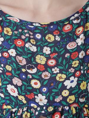 tie up back floral gathered crop top - 16649472 - Standard Image - 5