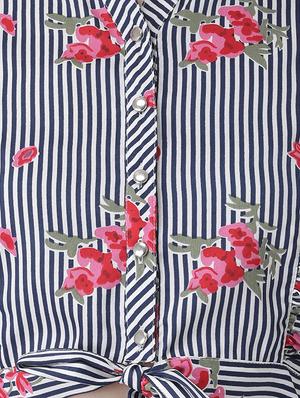 tie knot front frill trim crop top - 16649475 - Standard Image - 5