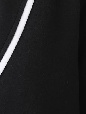 contrast piping long sleeved coat - 16649483 - Standard Image - 5