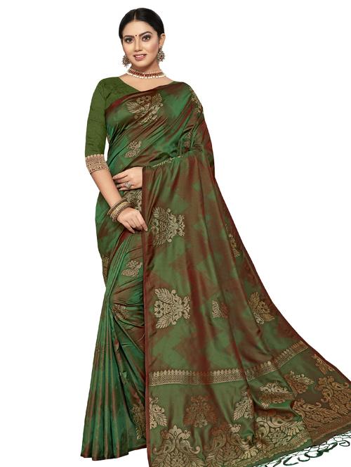 conversational woven saree with blouse - 16649491 - Very Small Image - 1