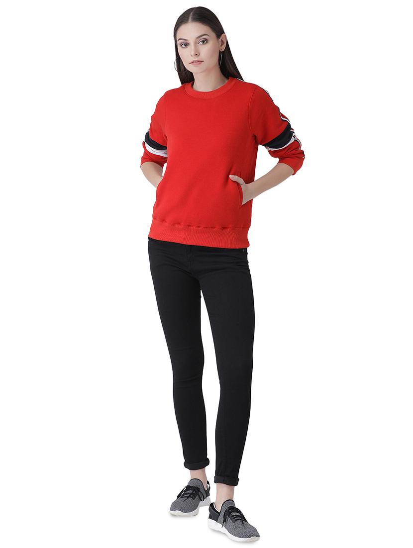 crew neck color block sweatshirt - 16649497 - Zoom Image - 1