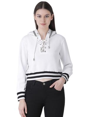 criss cross tie up hooded sweatshirt - 16649502 - Standard Image - 2