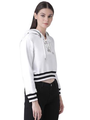 criss cross tie up hooded sweatshirt - 16649502 - Standard Image - 3