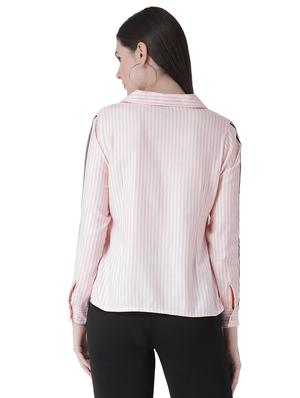 lapel neck striped shirt - 16649527 - Standard Image - 4