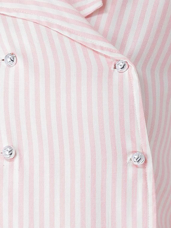 lapel neck striped shirt - 16649527 - Zoom Image - 5