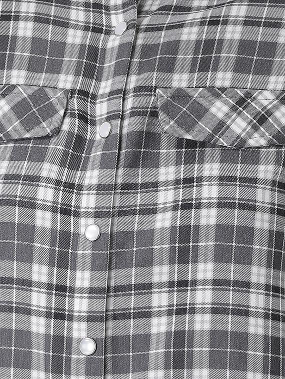 mandarin neck checkered jacket - 16649532 - Zoom Image - 5