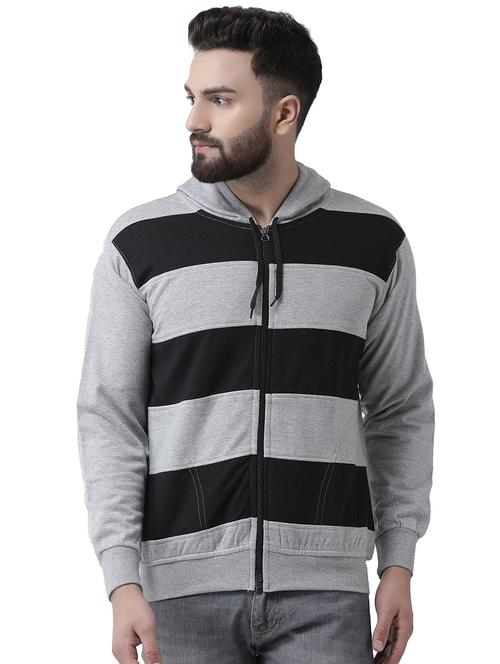 grey striped sweatshirt - 16649659 - Standard Image - 1