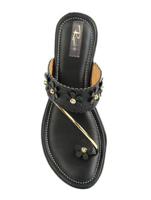black one toe sandals - 16649676 - Standard Image - 3