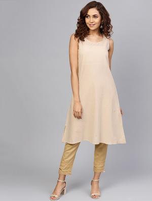 sequined solid kurta with jacket - 16649936 - Standard Image - 3