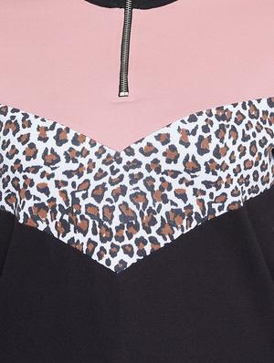 color block stand collar sweatshirt - 16649949 - Standard Image - 5