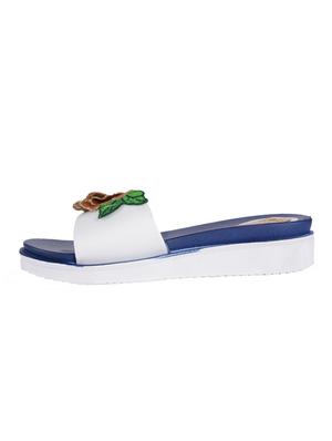 brown faux leather slip on sandals - 16650021 - Standard Image - 2