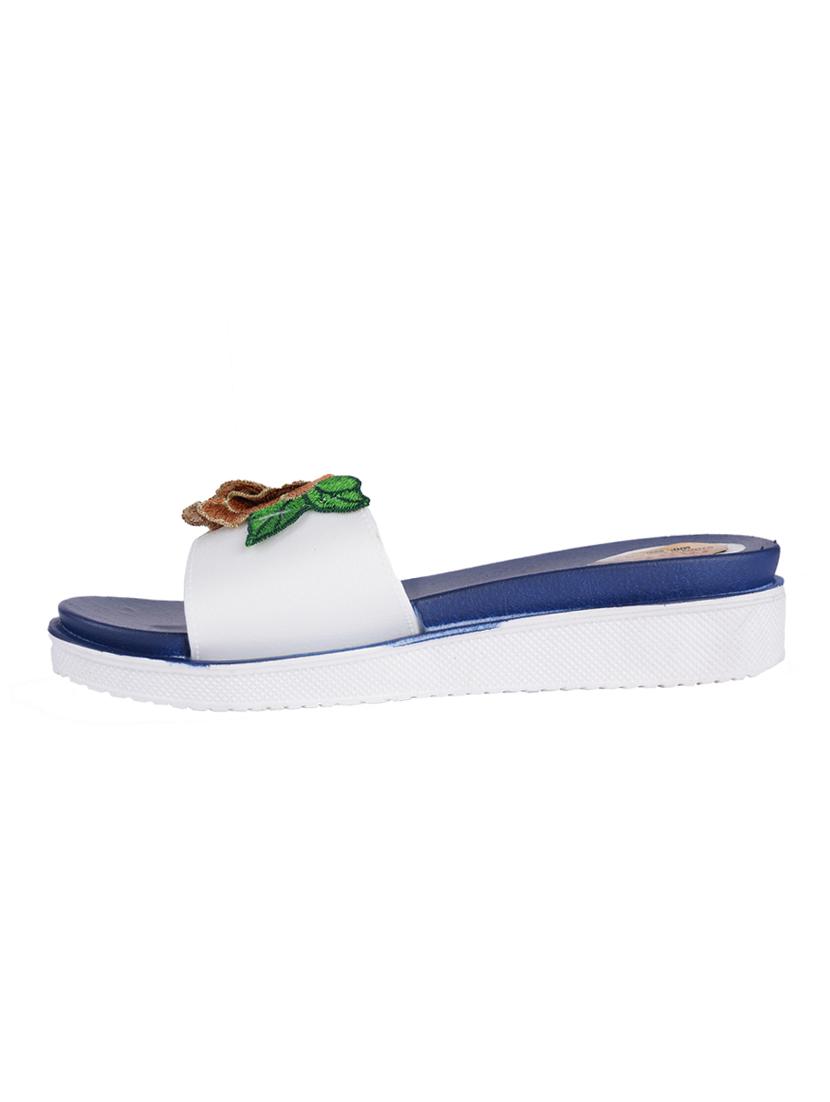 brown faux leather slip on sandals - 16650021 - Zoom Image - 2