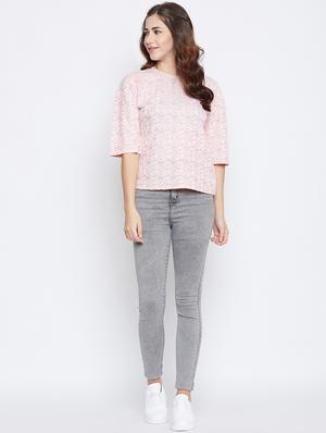 round neck floral top - 16650263 - Standard Image - 4