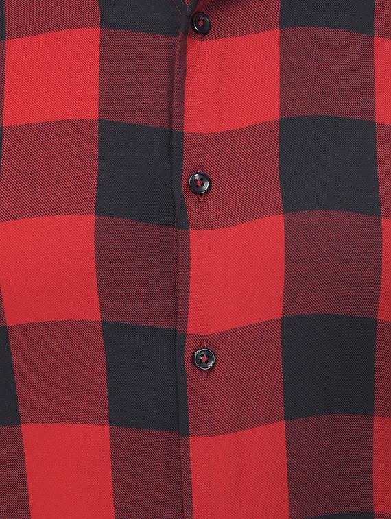 red checkered formal shirt - 16650514 - Zoom Image - 5