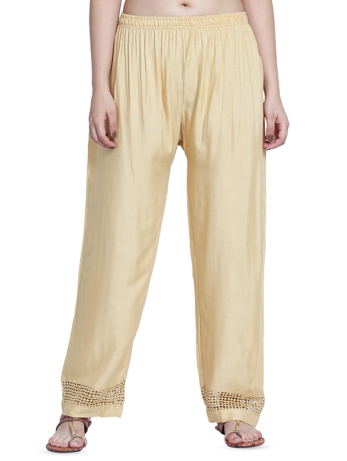 lace detail solid palazzo - 16650562 - Zoom Image - 1