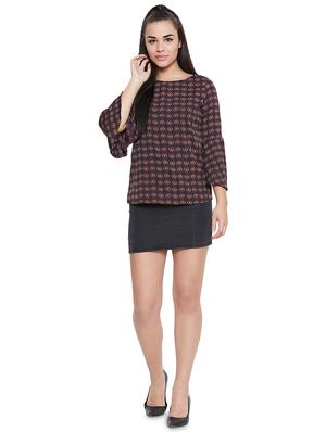 bell sleeved round neck top - 16650567 - Standard Image - 4