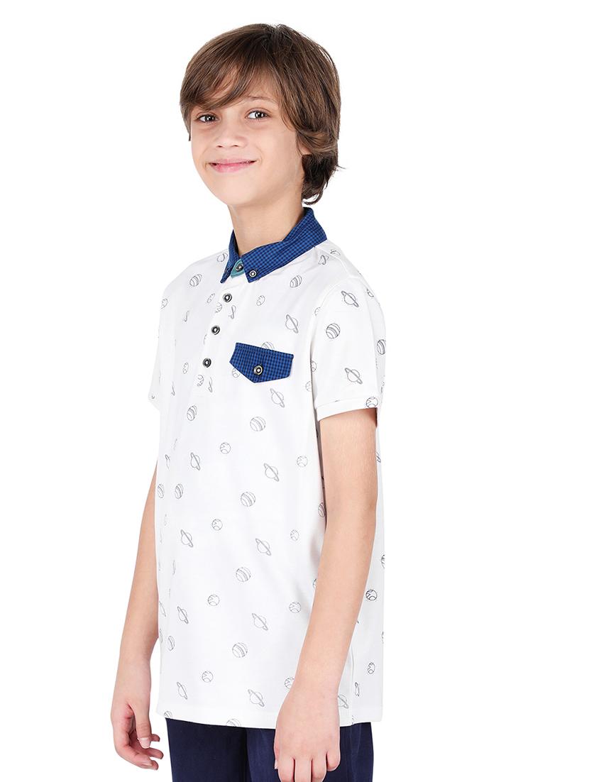 white cotton pocket detail t-shirt - 16650665 - Zoom Image - 2