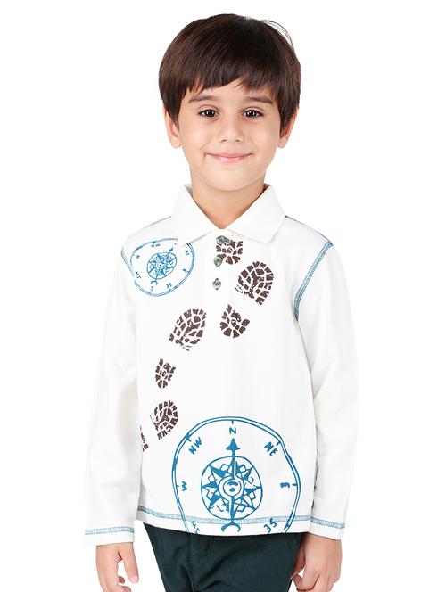 white cotton, long sleeved t-shirt - 16650667 - Standard Image - 1