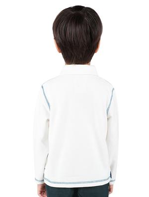 white cotton, long sleeved t-shirt - 16650667 - Standard Image - 3