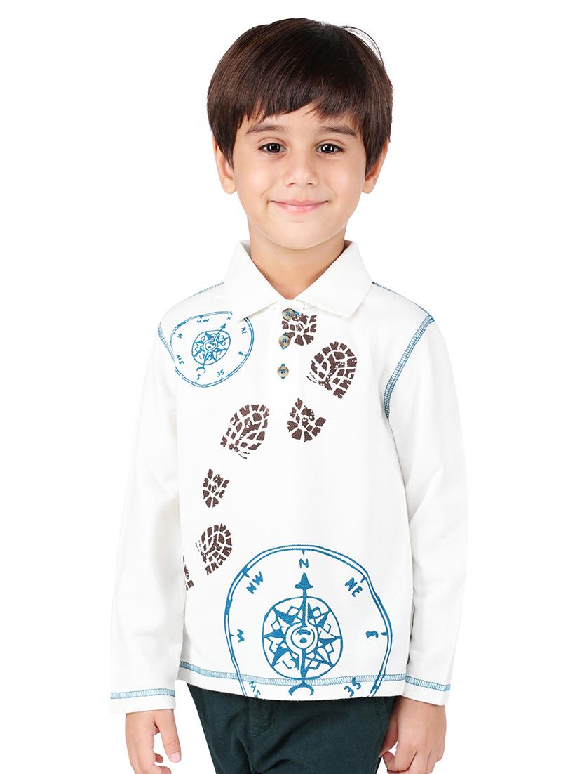 white cotton, long sleeved t-shirt - 16650667 - Zoom Image - 1
