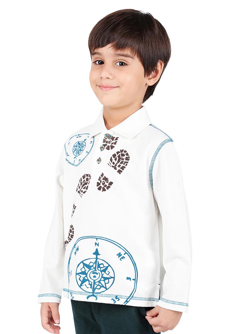 white cotton, long sleeved t-shirt - 16650667 - Zoom Image - 2