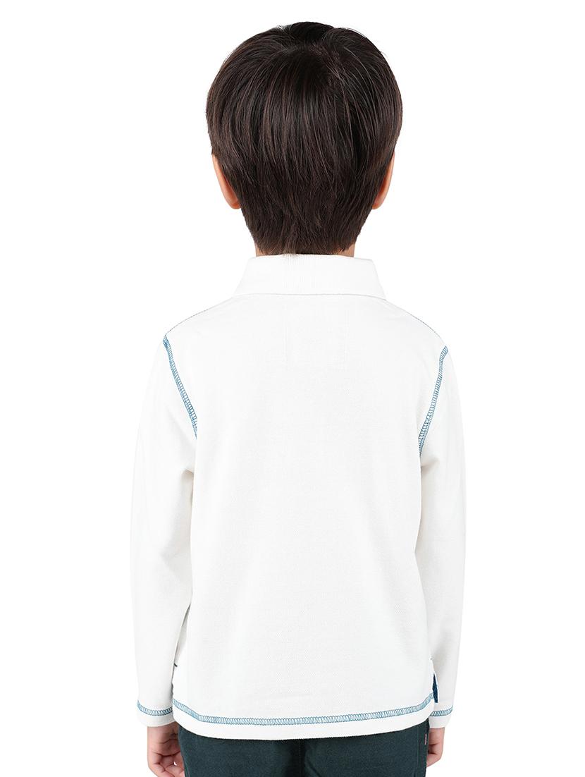 white cotton, long sleeved t-shirt - 16650667 - Zoom Image - 3