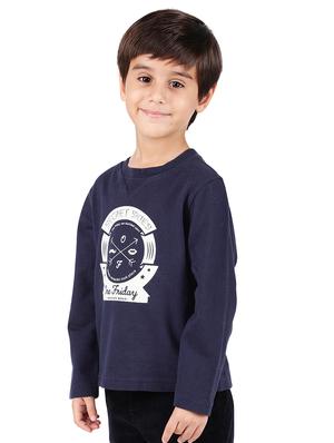 blue cotton crew neck t-shirt - 16650671 - Standard Image - 2