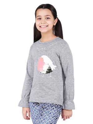 grey crew neck solid top - 16650724 - Standard Image - 2