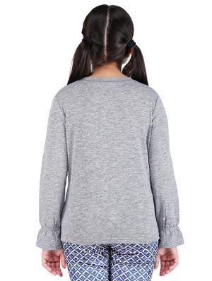 grey crew neck solid top - 16650724 - Standard Image - 3