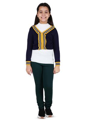 blue long sleeved crop shrug - 16650746 - Standard Image - 4