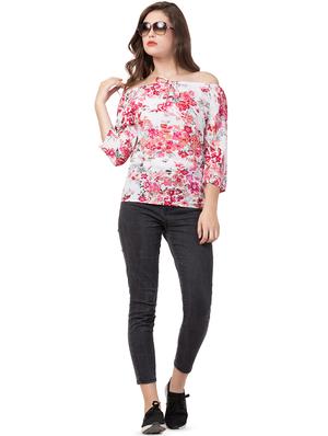 off shoulder floral top - 16650950 - Standard Image - 4