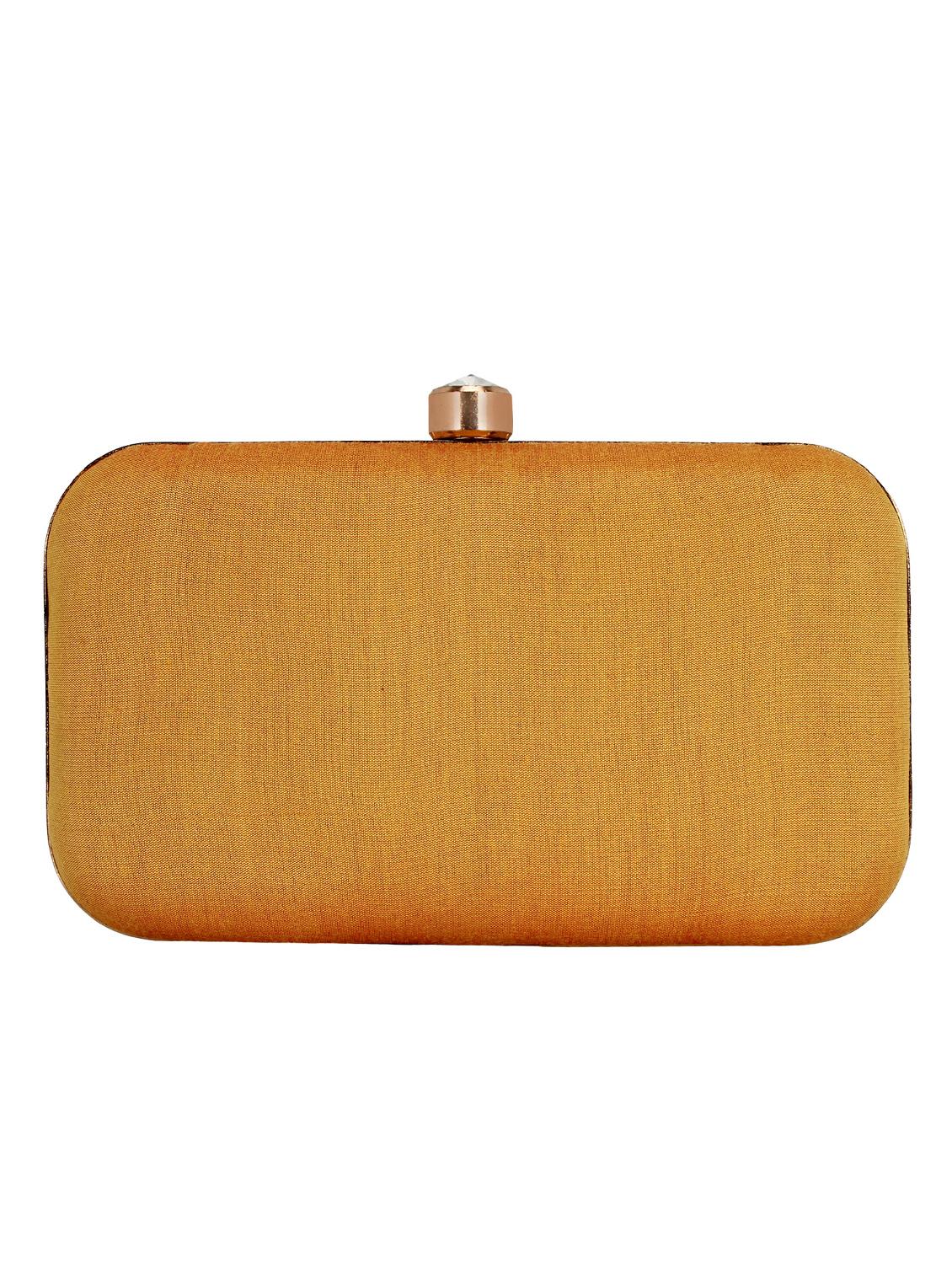 green faux silk box clutch - 16651076 - Zoom Image - 2