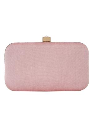 pink faux silk box clutch - 16651079 - Standard Image - 2