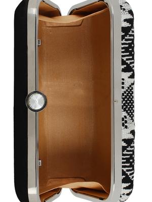 black cotton box clutch - 16651088 - Standard Image - 3