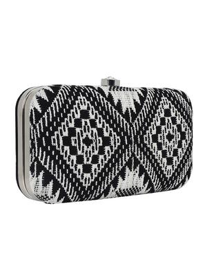 black cotton box clutch - 16651088 - Standard Image - 4