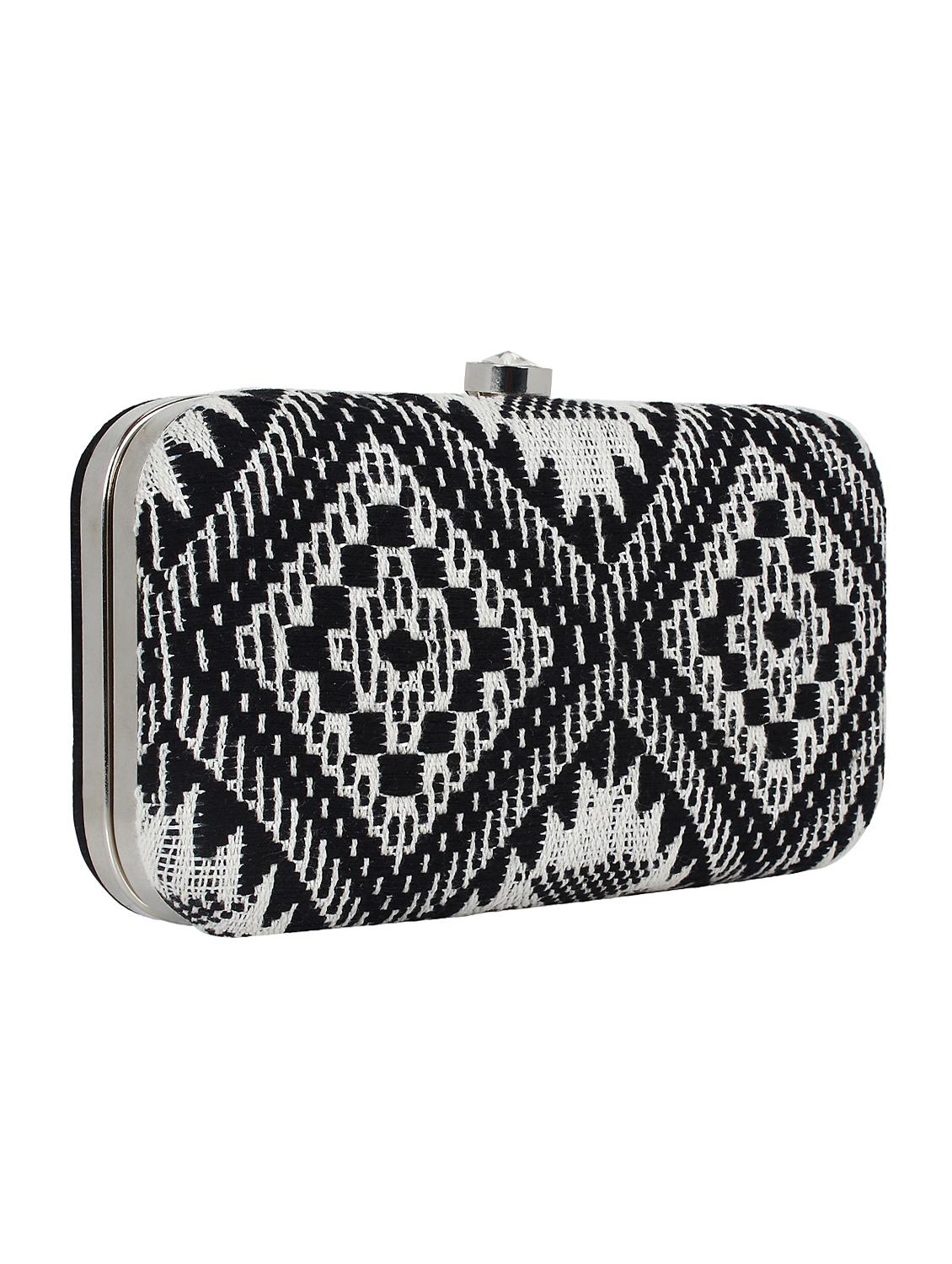 black cotton box clutch - 16651088 - Zoom Image - 4