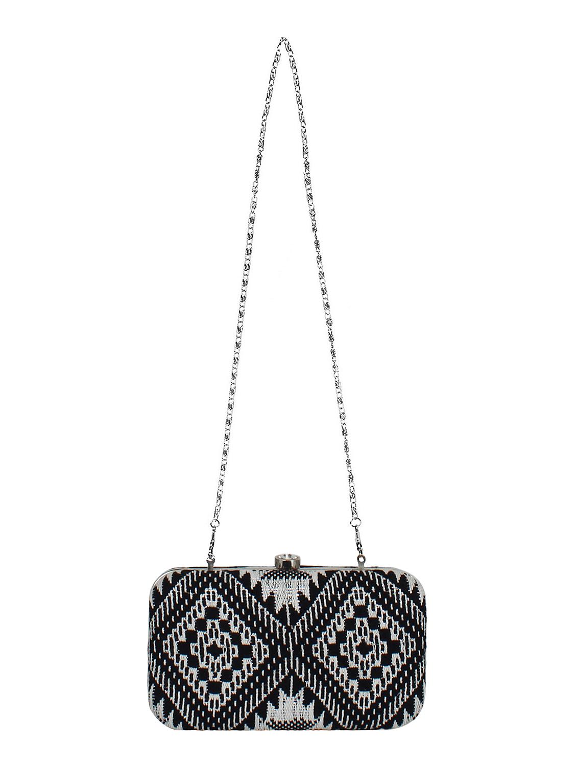 black cotton box clutch - 16651088 - Zoom Image - 5
