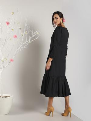 solid a-line ethnic dress - 16651271 - Standard Image - 4
