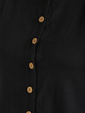 solid a-line ethnic dress - 16651271 - Standard Image - 6