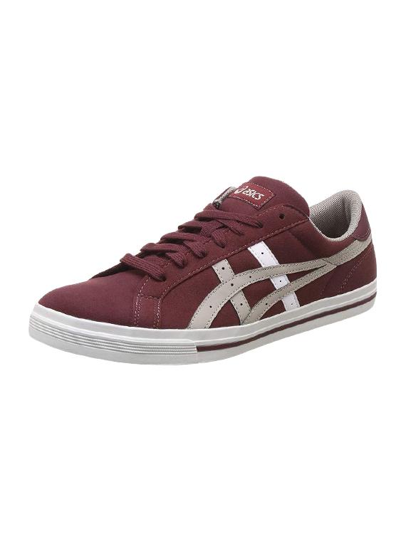 maroon leatherette lace up sneakers - 16651970 - Zoom Image - 1
