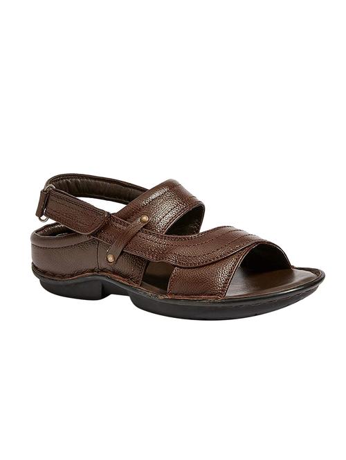brown leatherette back strap sandals - 16652184 - Very Small Image - 1