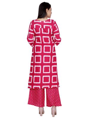 geometrical kurta palazzo set - 16652325 - Standard Image - 3
