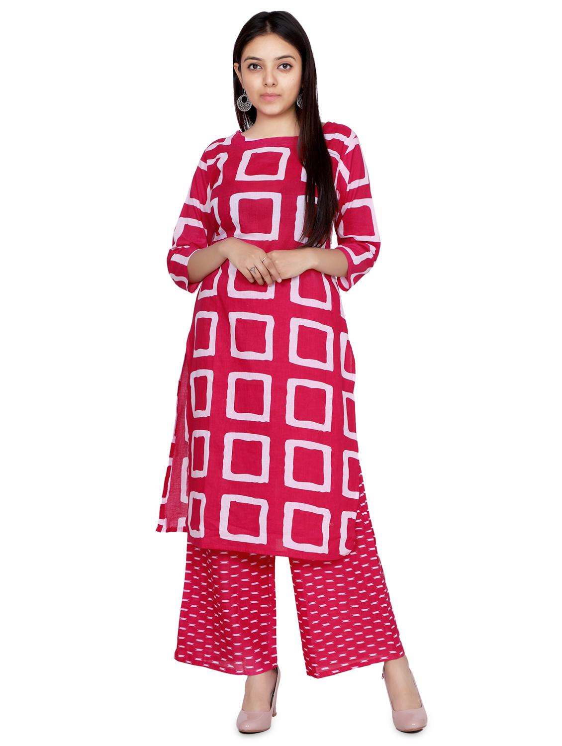 geometrical kurta palazzo set - 16652325 - Zoom Image - 1